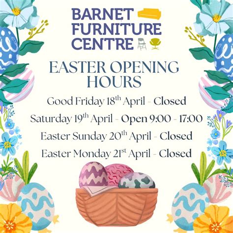 barnet furniture centre opening hours.